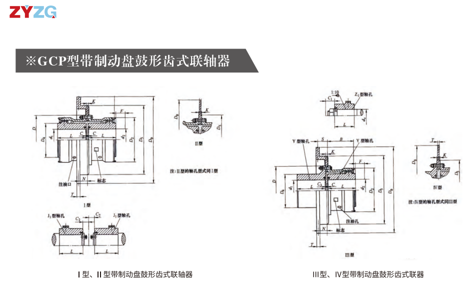 GCP  型帶制動盤鼓形齒式聯(lián)軸器